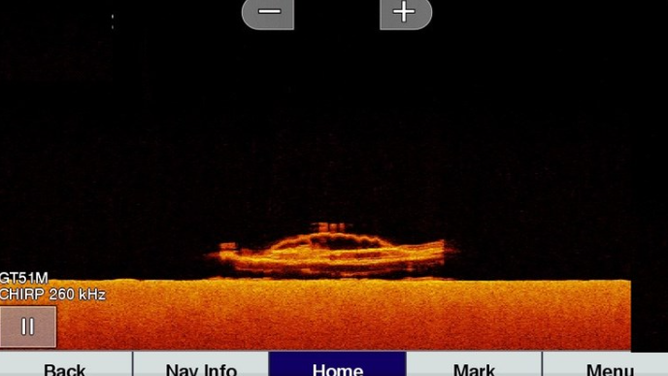 Sonar image of the Lac La Belle 