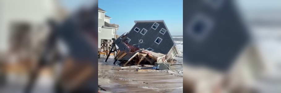Watch: Four beachfront homes collapse over 2 days following powerful nor'easter that slammed Carolinas