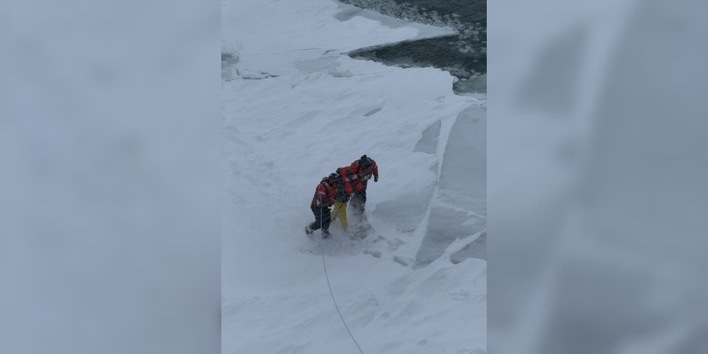 See it: US Coast Guard rescues stranded snowmobiler from floating ice in Michigan
