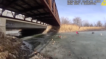 Watch: Courageous police officers quickly rescue man from freezing water