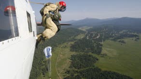 See it: Wildland firefighters leap from 3,000 feet in the air to combat the spread of wildfires