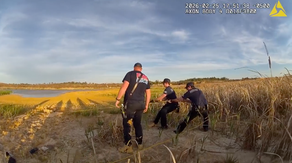 Video: Missing man rescued after being buried to his shoulders in quick sand in Florida