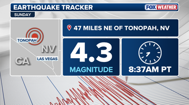 Magnitude 4.3 earthquake rattles rural Nevada