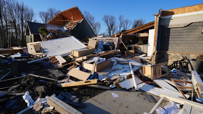 Photos from the ground in Aroma Park, Illinois, on March 12 capture the devastating destruction in Kankakee County after a tornado ripped through March 10