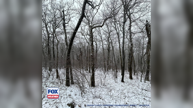 Snowfall accumulation as rescuers locate an injured hiker on Appalachian Trail.