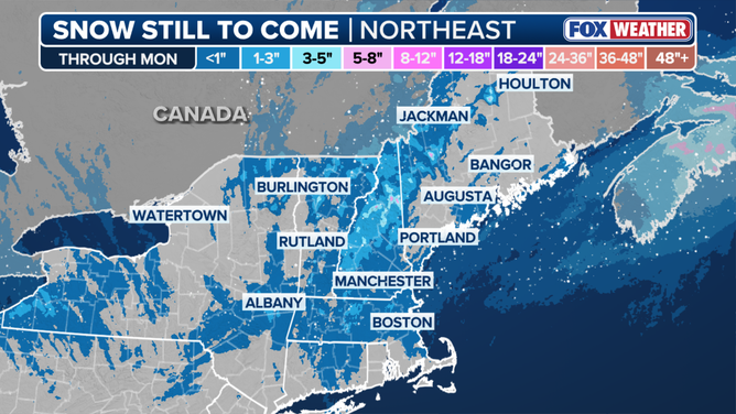 Snow still to come in the Northeast