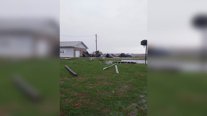 Storm damage in Kinmundy, IL, March 7