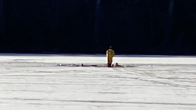 The Mukwonago Fire Department, with assistance from multiple nearby agencies, successfully rescued two individuals who fell through the ice on Rainbow Springs Lake into frigid water on March 2.
