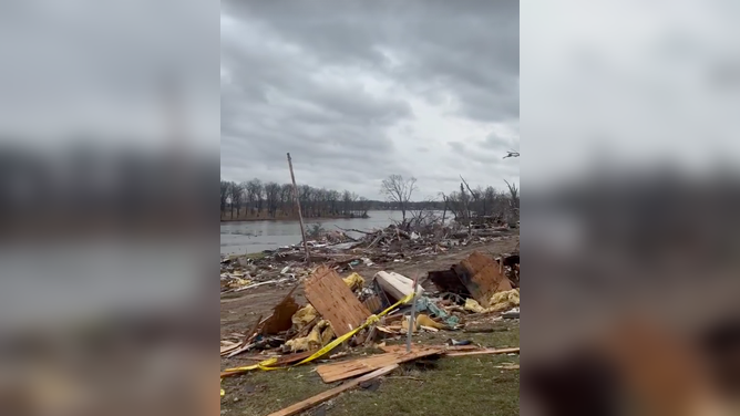 Widespread tornado damage in Union City, MI, March 7.