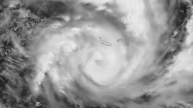 Tropical Cyclone Narelle strengthens over the northern Coral Sea, March 18.