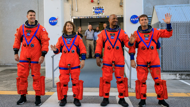 The first crewed Artemis flight.