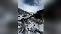 Over a dozen injured in crash involving more than 75 cars amid snowy conditions