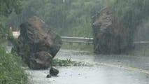Watch: Heavy rain causes rockslide in Hawaii as slow-moving storm lingers over islands