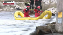 Video: Father and son rescued after capsizing in rough waters while kayaking in Milwaukee River