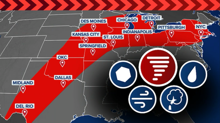 Live updates: Intense tornadoes, large hail threaten 132 million from Midwest to Northeast today