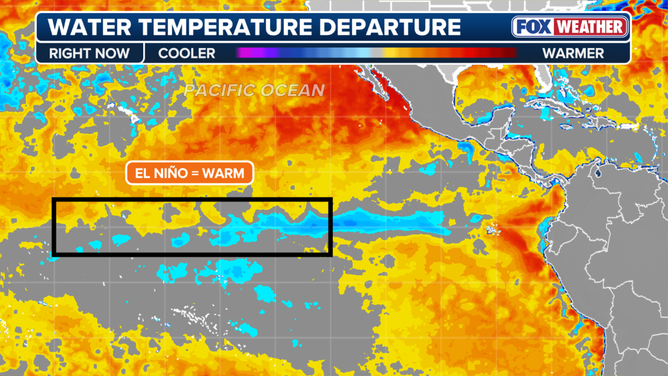 El Niño region in the Equatorial Pacific Ocean.