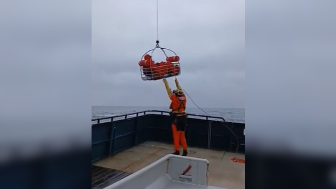 The U.S. Coast Guard Arctic District rescued five fishermen in Alaska after they ran aground and were taking on water.