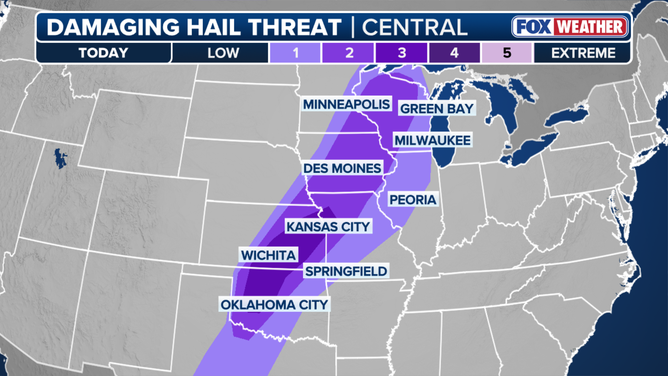 Friday hail threat.