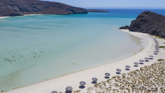 Balandra Beach on May 18, 2020 in La Paz, Mexico. 