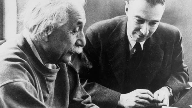 Oppenheimer Learning from Einstein.