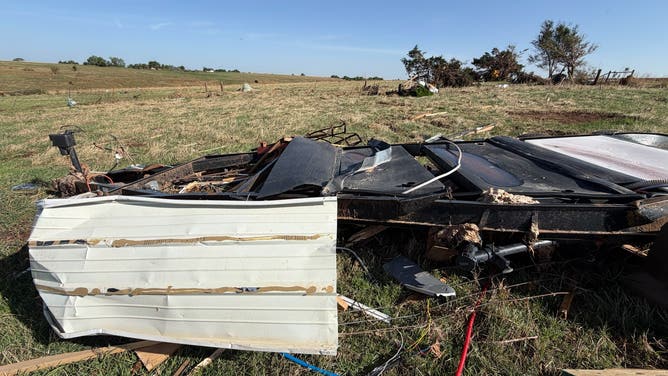 Damage to a farm in Enid, Oklahoma.
