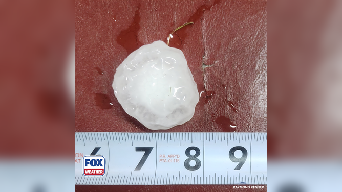 Measurement of hail amid severe thunderstorms in the Central U.S.
