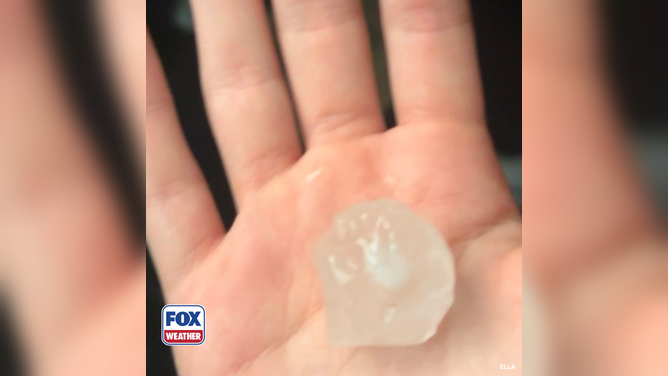 Small piece of hail.
