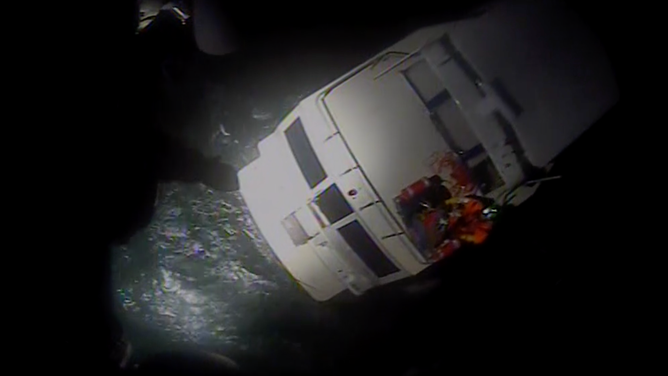 On Saturday, April 4, the USCG saved 4 people from a disabled boat battling 12-foot waves off Moriches Inlet.
