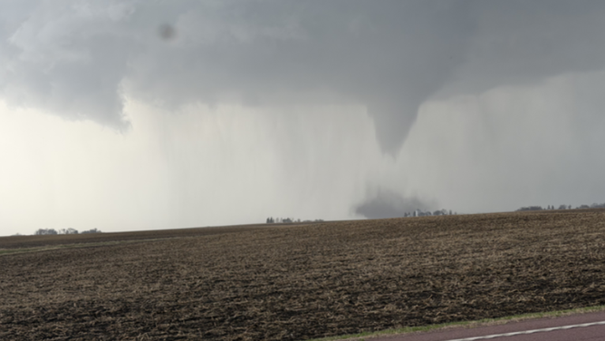 FOX Weather Meteorologist Haley Meier tracks tornado that touched down in Truman, Minnesota, on Monday afternoon.