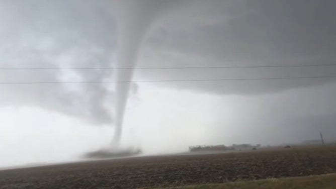 Exclusive FOX Weather Storm Tracker Corey Gerken captured footage of a tornado near Amboy, Minnesota Monday afternoon.