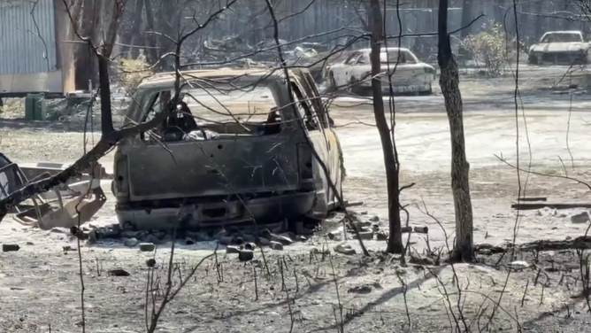 Devastation left behind by the Brantley County Fire.