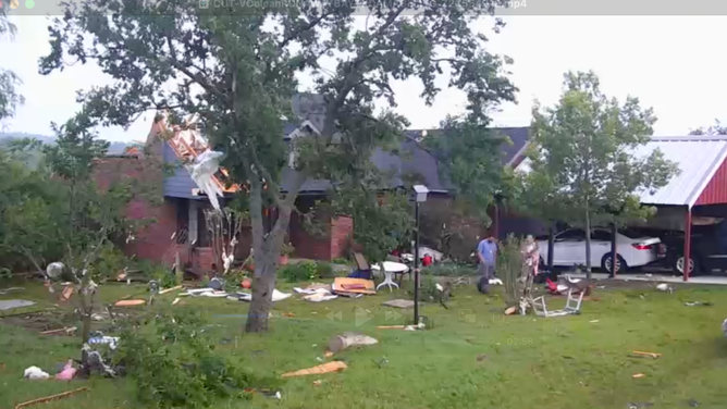 Severe storm damage in Runaway Bay, Texas