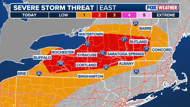 Severe storm threats for Thursday