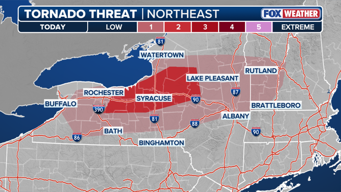 Thursday's tornado threat outlook