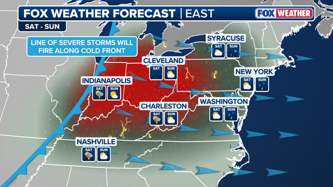 Weekend severe weather setup.
