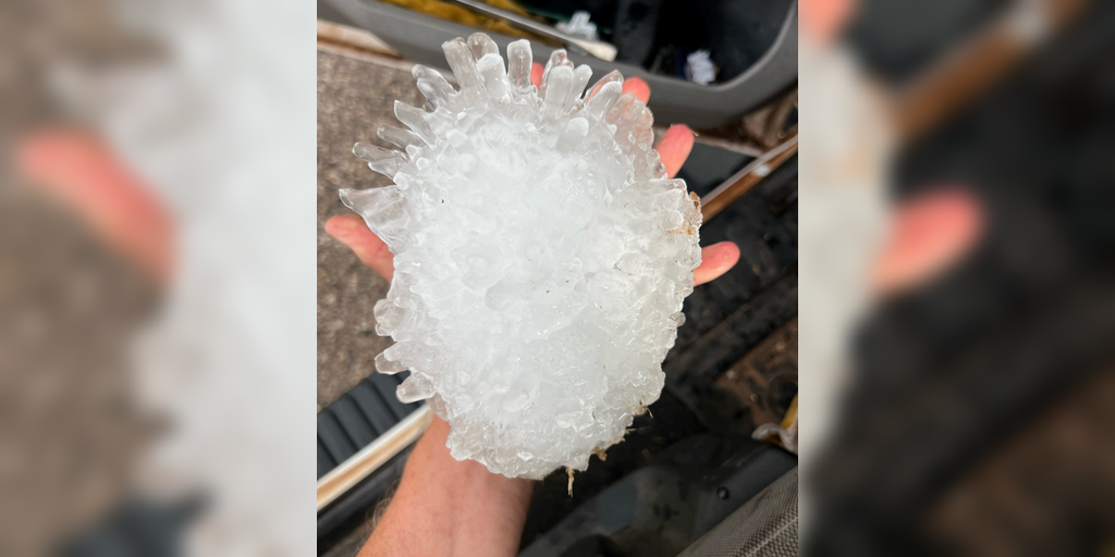 Experts confirm this hailstone broke the record as the biggest in Texas history