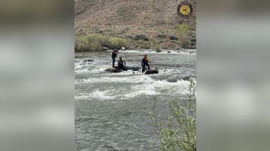 Watch: Dramatic rescue unfolds on a Nevada river as officers quickly save two people