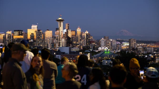 The Space Needle in Seattle, Washington, US, on Thursday, July 4, 2024.