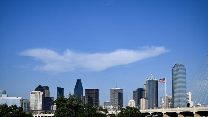 The skyline of Dallas, Texas is seen, on May 14, 2026.