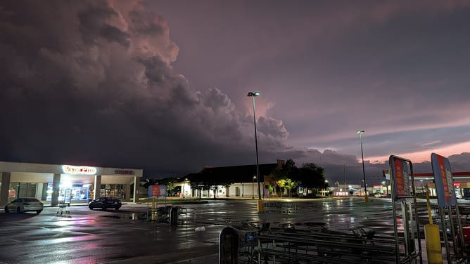 Stormy skies take over Greenville, Mississippi on Friday evening, May 22.