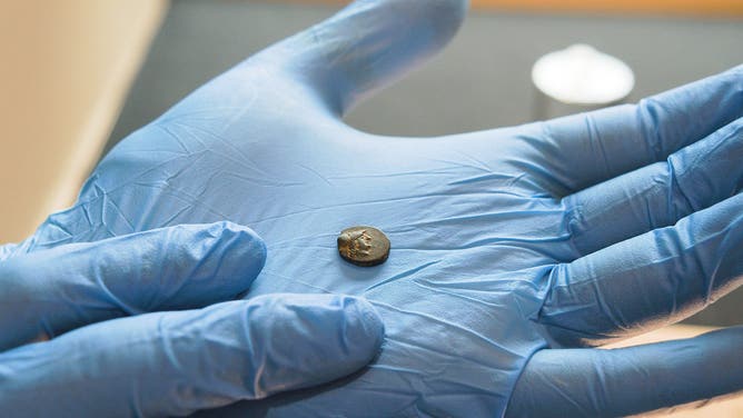 Ancient Greek coin from the 3rd century BC.