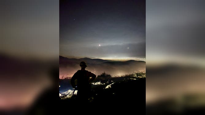 Sandy Fire burns in Simi Valley, California, Tuesday, May 19, 2026.