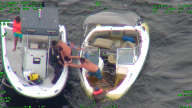 A team effort from the Ag Marine Unit, patrol deputies, and the St. Cloud Police Department Marine Unit—assisted by a Good Samaritan—safely rescue all six passengers.