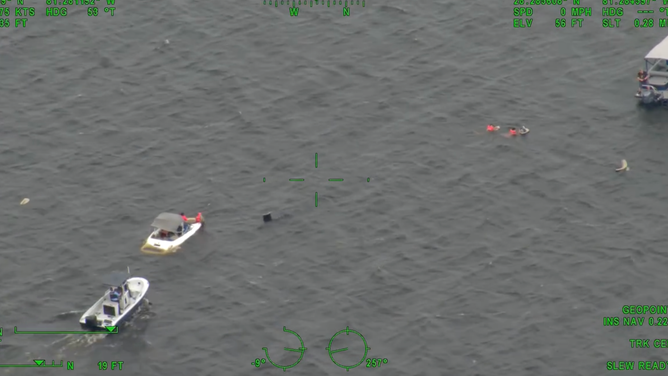 A team effort from the Ag Marine Unit, patrol deputies, and the St. Cloud Police Department Marine Unit—assisted by a Good Samaritan—safely rescue all six passengers.