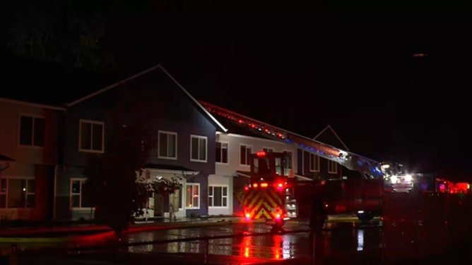 The Spokane Valley Fire Department responded to a house fire that officials said was initially reported as caused by a lightning strike.