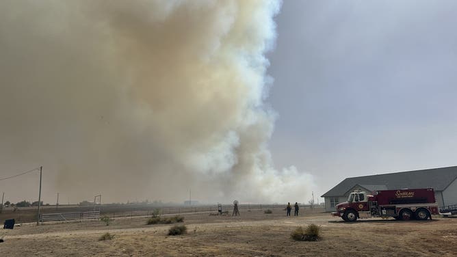 Smoke from the Stinky Fire impacts the Amarillo, Texas, area on May 18, 2026.