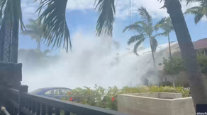 See It: Massive wave crashes over condo in Hawaii amid powerful swells, stripping shingles from the roof
