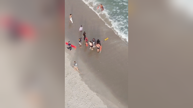 Watch: FDNY uses drone to keep struggling swimmers afloat until rescue teams arrive
