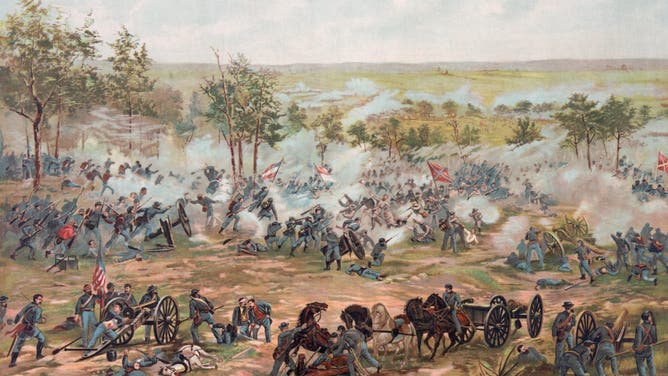 UNSPECIFIED - CIRCA 1800: The Battle of Gettysburg, July 1 to 3, 1863. From a 19th century illustration.