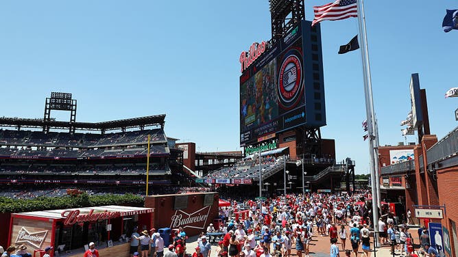 PHILADELPHIA, PENNSYLVANIA - JULY 4: Fans are seen in the stadium before a game between the Philadelphia Phillies and the Cincinnati Reds at Citizens Bank Park on July 4, 2025 in Philadelphia, Pennsylvania. 